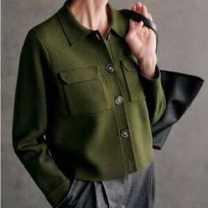 Sezane Betty Cardigan Perfect Green - Size M